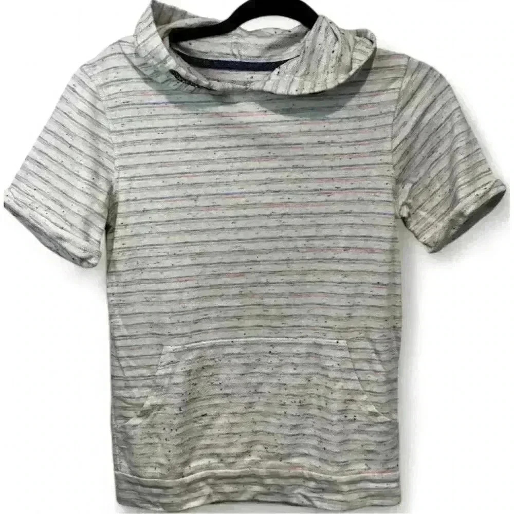 Cat & Jack Girl’s Striped Hooded Shirt Multicolor Size Medium